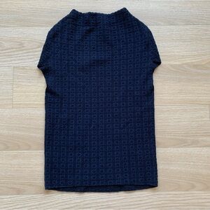 Jil Sander Short Sleeve Navy Blue Sweater NWT Size 36 IT